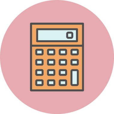 Hesaplayıcı Satırı Dolu Çember Simgesi