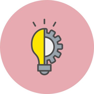 Yaratıcı Fikir Satırı Dolu Çember Simgesi