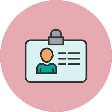 Kimlik Satırı Dolu Çember Simgesi