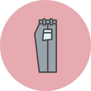 Kot Çizgisi Dolu Çember Simgesi