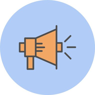 Pazarlama Satırı Dolu Çember Simgesi