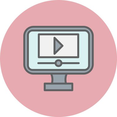 Çevrimiçi Akımlı Satır Dolu Çember Simgesi