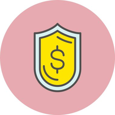 Kalkan Satırı Dolu Çember Simgesi