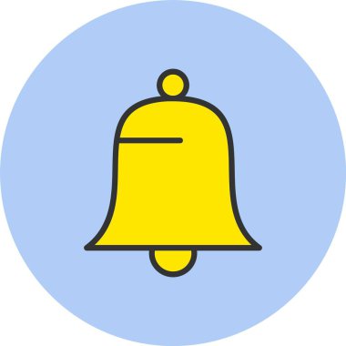 Çan Satırı Dolu Çember Simgesi