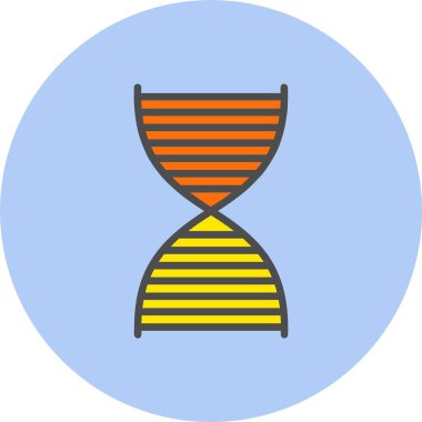 DNA Satırı Dolu Çember Simgesi