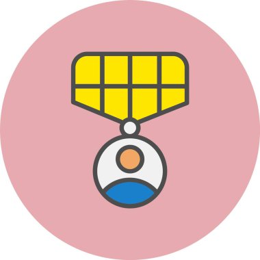 Madalya Satırı Dolu Çember Simgesi