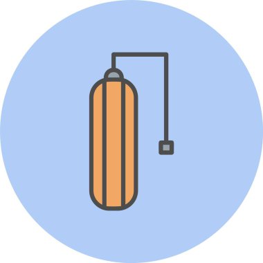 Kum Torbası Satırı Dolu Çember Simgesi