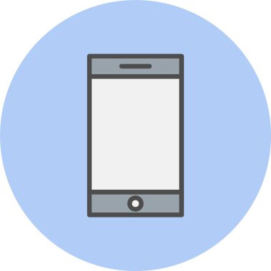 Akıllı Telefon Hattı Dolu Çember Simgesi