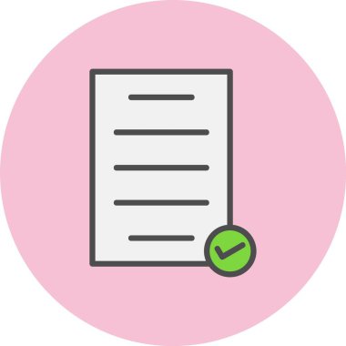 Kontrol Edilen Satır Dolu Çember Simgesi