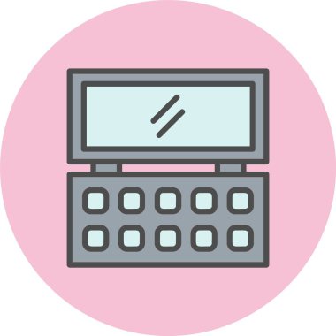 Göz Gölgesi Satırı Dolu Çember Simgesi