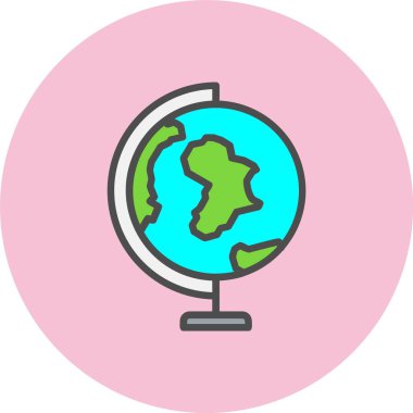 Dünya Satırı Dolu Çember Simgesi