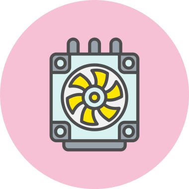 Isıtıcı Satırı Dolu Çember Simgesi