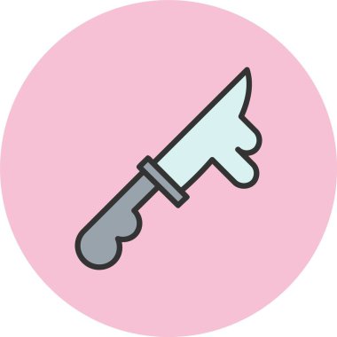 Bıçak Satırı Dolu Çember Simgesi