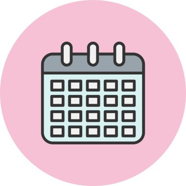 Zamanlama Satırı Dolu Çember Simgesi