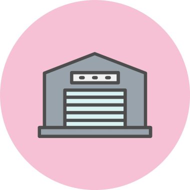 Depo Satırı Dolu Çember Simgesi