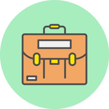 Çanta Satırı Dolu Çember Simgesi