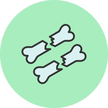 Kırık Kemik Satırı Dolu Çember Simgesi