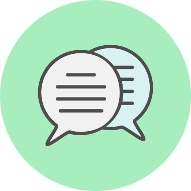 Sohbet Satırı Dolu Çember Simgesi