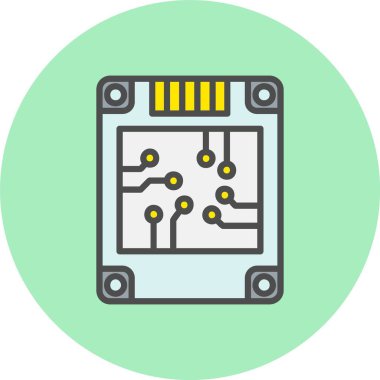 SSD Satırı Dolu Çember Simgesi