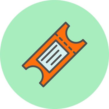 Bilet Satırı Dolu Çember Simgesi