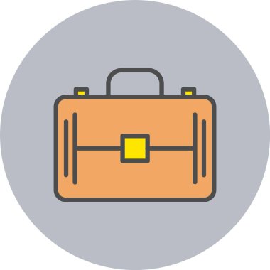 Çanta Satırı Dolu Çember Simgesi