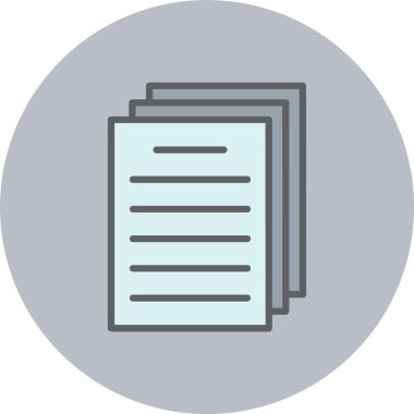 Belge Satırı Dolu Çember Simgesi