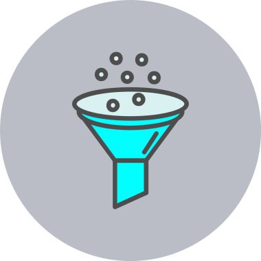 Filtre Satırı Dolu Çember Simgesi