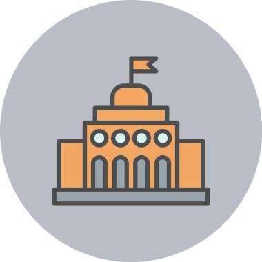 Hükümet Satırı Dolu Çember Simgesi