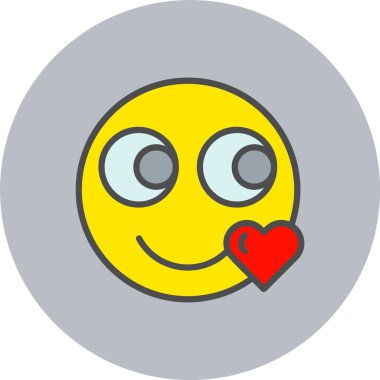 Öp Satırı Dolu Çember Simgesi