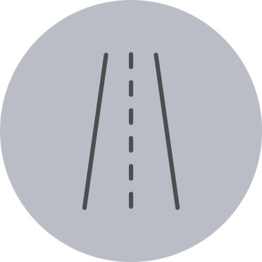 Yol Satırı Dolu Çember Simgesi