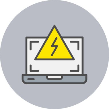 Şok Satırı Dolu Çember Simgesi