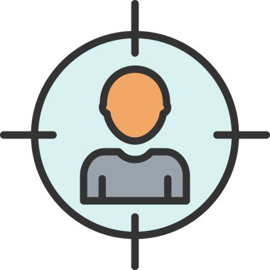 Hedef Seyirci Satırı Daire Simgesi Dolu