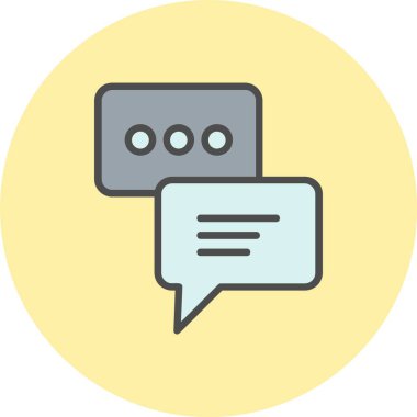 Sohbet Satırı Dolu Çember Simgesi