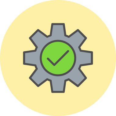 Kontrol Listesi Satırı Dolu Çember Simgesi