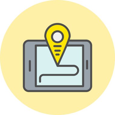 Dijital Göçebe Satırı Dolu Çember Simgesi