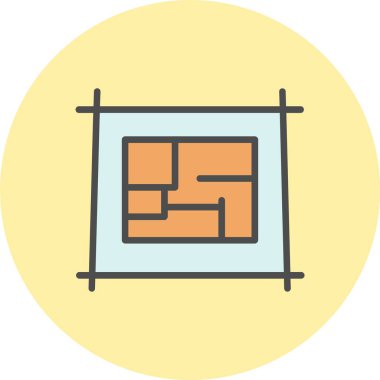 Çizim Satırı Dolu Çember Simgesi