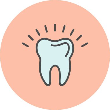 Yapay Diş Satırı Dolu Çember Simgesi