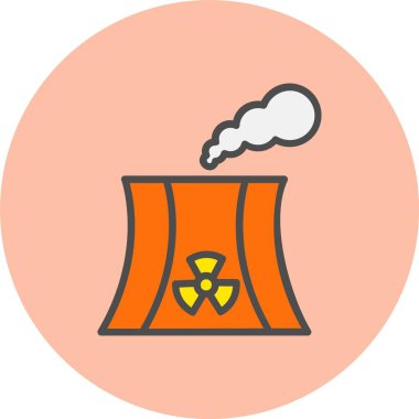 Nükleer Satır Dolu Çember Simgesi