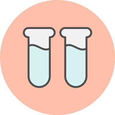 Test Tüpü Satırı Dolu Çember Simgesi