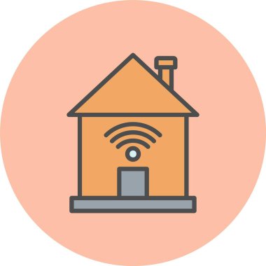 Wifi Satırı Dolu Çember Simgesi