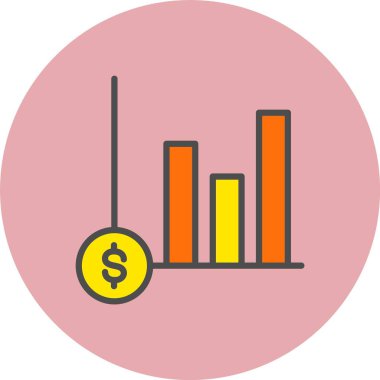 Çubuk Çizelgesi Dolu Çember Simgesi