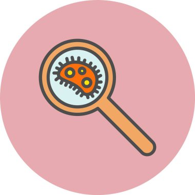 Bakteri Satırı Dolu Çember Simgesi