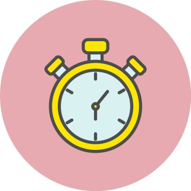 Kronometre Satırı Dolu Çember Simgesi