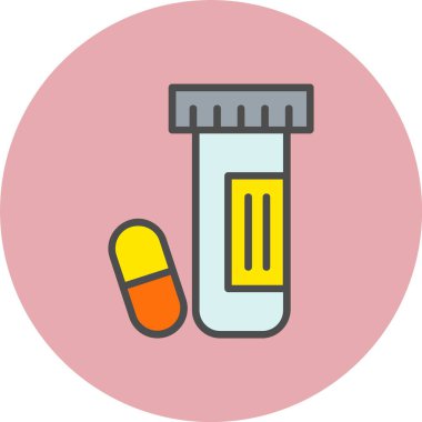 Uyuşturucu Test Satırı Dolu Çember Simgesi