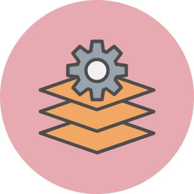 Katmanlar Satırı Dolu Çember Simgesi