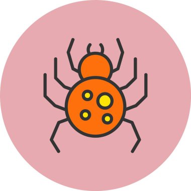 Örümcek Çizgisi Dolu Çember Simgesi