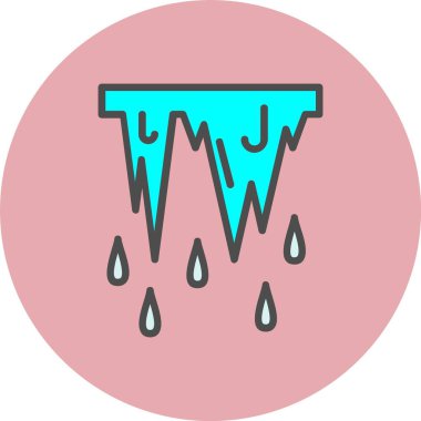 Erime Çizgisi Dolu Çember Simgesi