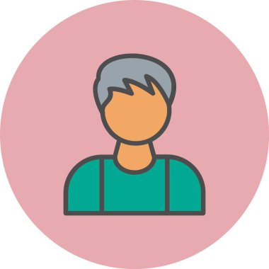 Kullanıcı Satırı Dolu Çember Simgesi