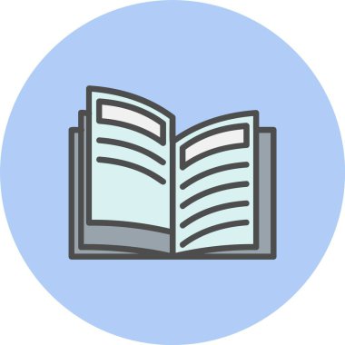 Kitap Satırı Dolu Çember Simgesi
