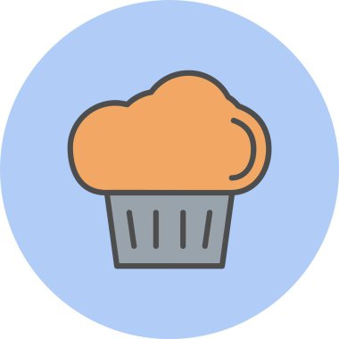 Şef Şapka Satırı Dolu Çember Simgesi